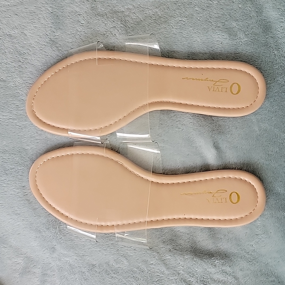 Never worn invisible flat sandals